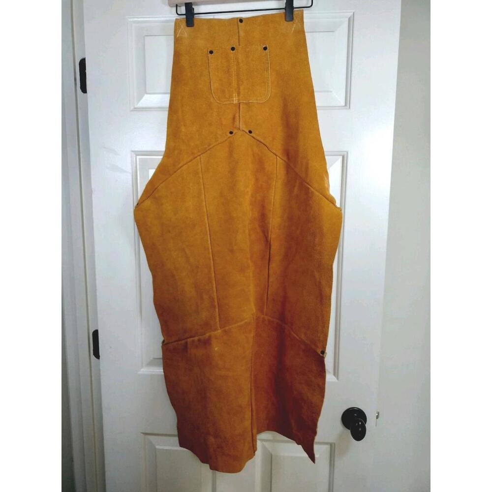 Weldas Leather Welding Apron, Split‎ Cowhide,  Heavy Duty, 42", Brown